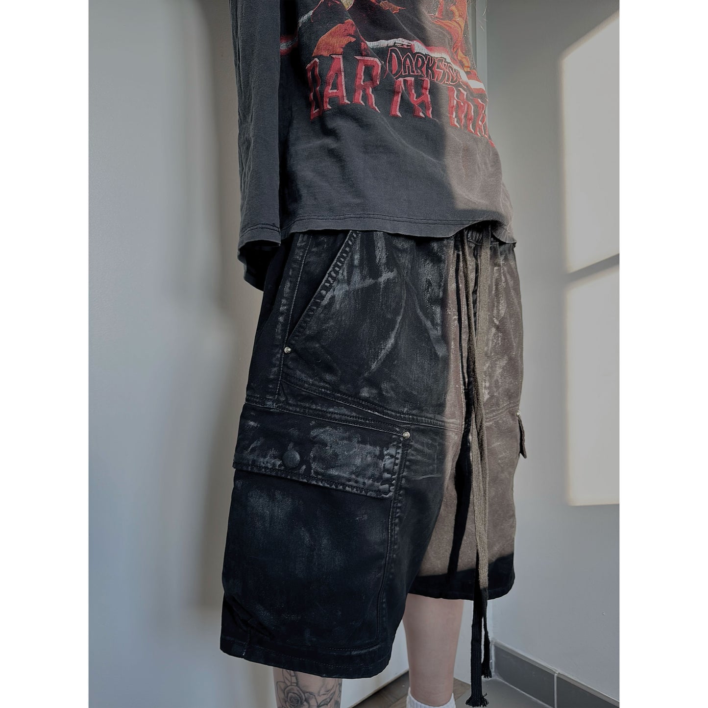 BLACK RAVER WAXED SHORTS V2